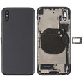 Battery Back Cover Assembly with Side Keys & Vibrator & Speaker Ringer Buzzer & Power Button + Volume Button Flex Cable & Card Tray & Battery Adhesive for iPhone X, For iPhone X
