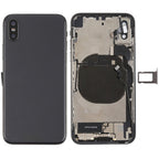 Battery Back Cover Assembly with Side Keys & Vibrator & Speaker Ringer Buzzer & Power Button + Volume Button Flex Cable & Card Tray & Battery Adhesive for iPhone X, For iPhone X