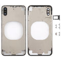 Transparent Battery Back Cover with Camera Lens Frame & SIM Card Tray & Side Keys for iPhone X, For iPhone X (Transparent Back), For iPhone X (Transparent White)