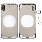 Transparent Battery Back Cover with Camera Lens Frame & SIM Card Tray & Side Keys for iPhone X, For iPhone X (Transparent Back), For iPhone X (Transparent White)