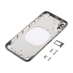 Transparent Battery Back Cover with Camera Lens Frame & SIM Card Tray & Side Keys for iPhone X, For iPhone X (Transparent Back), For iPhone X (Transparent White)