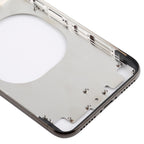 Transparent Battery Back Cover with Camera Lens Frame & SIM Card Tray & Side Keys for iPhone X, For iPhone X (Transparent Back), For iPhone X (Transparent White)