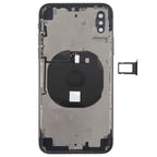 Battery Back Cover Assembly with Side Keys & Wireless Charging Module & Volume Button Flex Cable & Card Tray for iPhone X, For iPhone X (Charging Module), For iPhone X  (Full Assembly)