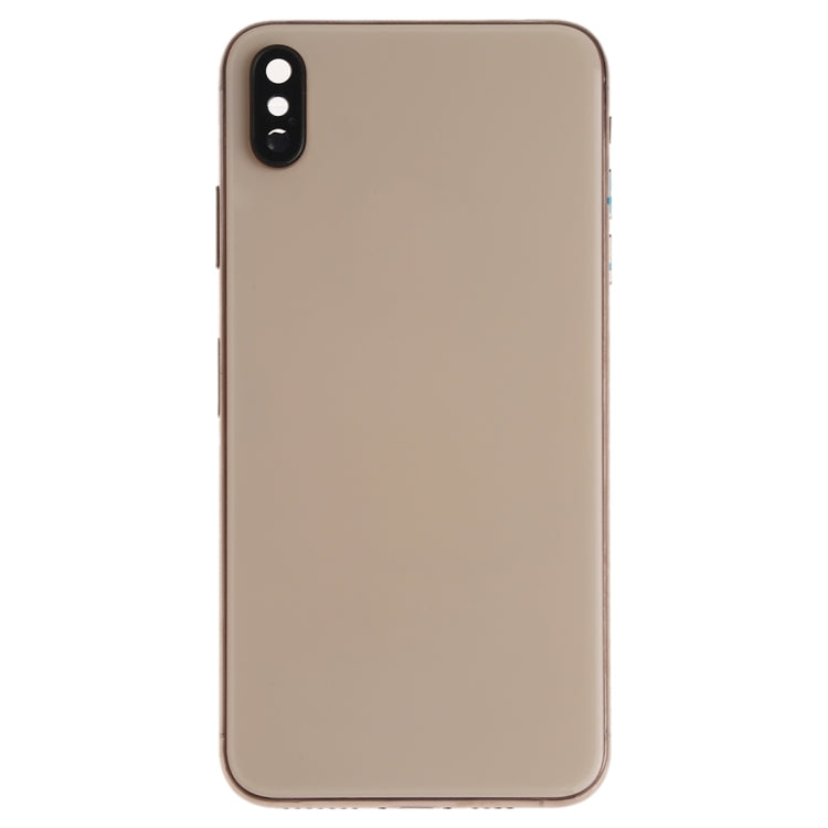Battery Back Cover Assembly (with Side Keys & Speaker Ringer Buzzer & Motor & Camera Lens & Card Tray & Power Button + Volume Button + Charging Port + Signal Flex Cable & Wireless Charging Module) for iPhone XS Max, For iPhone XS Max (Full Assembly)   ...