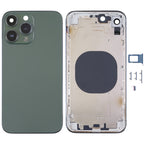 Stainless Steel Back Housing Cover with Appearance Imitation of iP13 Pro for iPhone XR, for iPhone XR(Stainless Steel Material,Green)