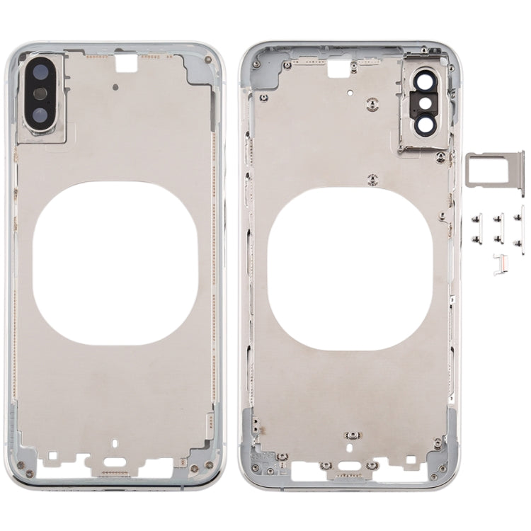 Transparent Battery Back Cover with Camera Lens Frame & SIM Card Tray & Side Keys for iPhone XS, For iPhone XS(Transparent), For iPhone XS  (Camera Len), For iPhone XS(Transparent Back)