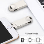 S29 3 in 1 64GB Micro USB + USB + 8 Pin Interface Metal Twister Flash Disk, 64GB