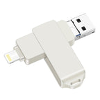 S31 3 in 1 64GB Micro USB 2.0 + USB-C / Type-C + 8 Pin Interface Metal Twister Flash Disk, 64GB