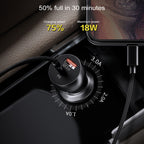 awei C-822 18W PD 8 Pin + 18W QC 3.0 USB Interface Car Charger, C-822