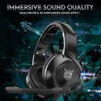 ONIKUMA K19 Single Plug Light Adjustable Gaming Headphone with Microphone