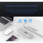 ORICO M3H10-U3-V2 Aluminum Alloy 10 USB 3.0 Ports HUB, M3H10-U3-V2
