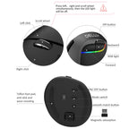 DELUX M618 Mini 2.4G Wireless 2400DPI USB Rechargeable Ergonomic Vertical Mouse, M618 Pink, M618 Grey