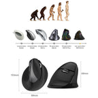 DELUX M618 Mini 2.4G Wireless 2400DPI USB Rechargeable Ergonomic Vertical Mouse, M618 Pink, M618 Grey