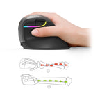 DELUX M618 Mini 2.4G Wireless 2400DPI USB Rechargeable Ergonomic Vertical Mouse, M618 Pink, M618 Grey