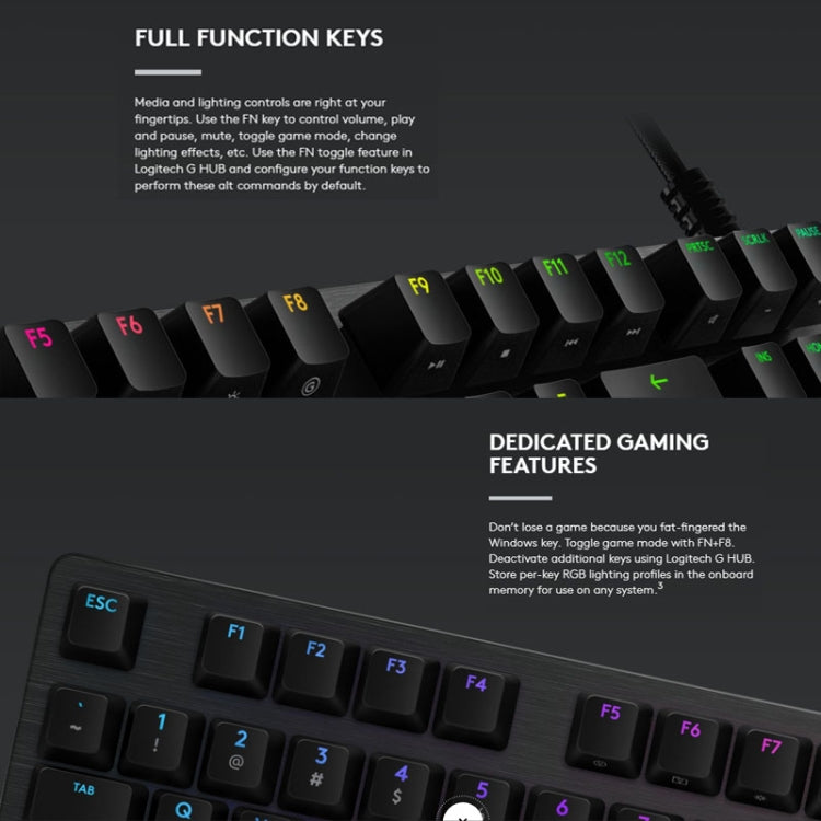 Logitech G512 RGB C-axis Mechanical Wired Gaming Keyboard, Length: 1.8m, Logitech G512 C-axis