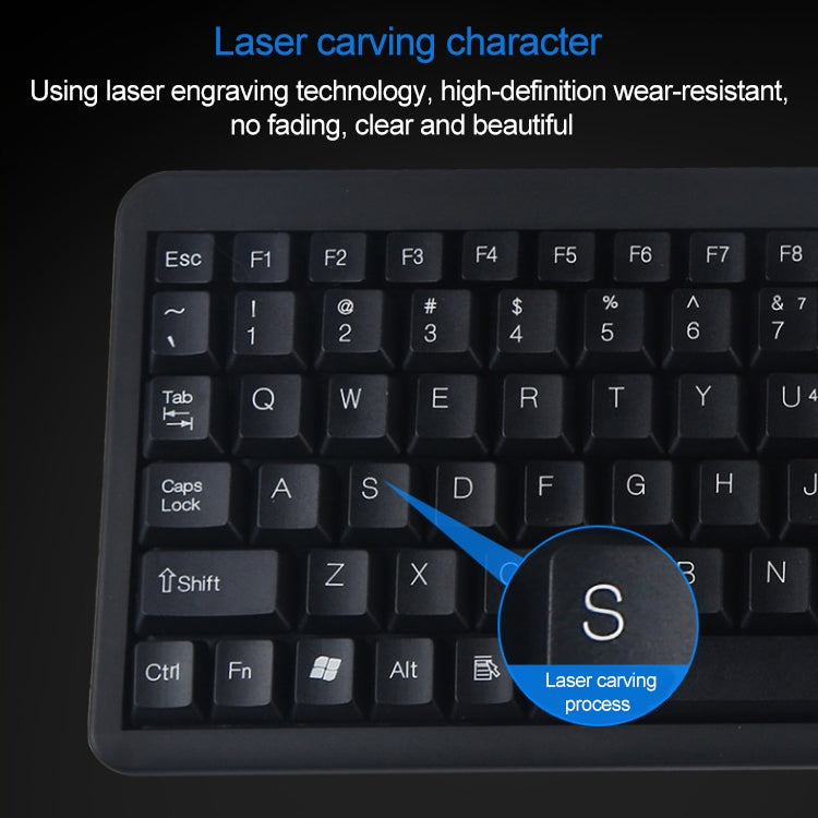 DS-8900 USB Interface Prevent Water Splashing Laser Engraving Character One-piece Wired Trackball Keyboard, Length: 1.5m, DS-8900 USB
