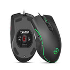 HXSJ A867 USB 6400DPI Four-speed Adjustable RGB Illuminate Wired E-sport Gaming Mouse, Length: 1.5m, A867 Black