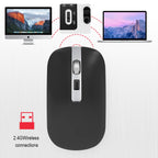 HXSJ M30 Rechargeable Wireless Mouse Metal Wheel Mute 2.4G Office Mouse 500 mAh Built-in Battery