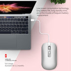 HXSJ M30 Rechargeable Wireless Mouse Metal Wheel Mute 2.4G Office Mouse 500 mAh Built-in Battery