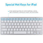 WB-8022 Ultra-thin Wireless Bluetooth Keyboard for iPad, Samsung, Huawei, Xiaomi, Tablet PCs or Smartphones, French Keys, French Keys