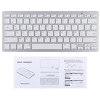 WB-8022 Ultra-thin Wireless Bluetooth Keyboard for iPad, Samsung, Huawei, Xiaomi, Tablet PCs or Smartphones, French Keys, French Keys