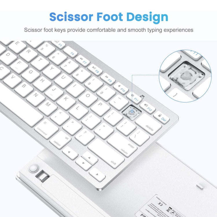 WB-8022 Ultra-thin Wireless Bluetooth Keyboard for iPad, Samsung, Huawei, Xiaomi, Tablet PCs or Smartphones, Ko Language Keys, Ko Language Keys