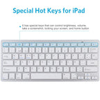 WB-8022 Ultra-thin Wireless Bluetooth Keyboard for iPad, Samsung, Huawei, Xiaomi, Tablet PCs or Smartphones, Spanish Keys, Spanish Keys
