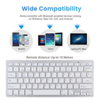 WB-8022 Ultra-thin Wireless Bluetooth Keyboard for iPad, Samsung, Huawei, Xiaomi, Tablet PCs or Smartphones, Spanish Keys, Spanish Keys