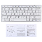 WB-8022 Ultra-thin Wireless Bluetooth Keyboard for iPad, Samsung, Huawei, Xiaomi, Tablet PCs or Smartphones, Spanish Keys, Spanish Keys