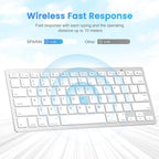 WB-8022 Ultra-thin Wireless Bluetooth Keyboard for iPad, Samsung, Huawei, Xiaomi, Tablet PCs or Smartphones, Spanish Keys, Spanish Keys