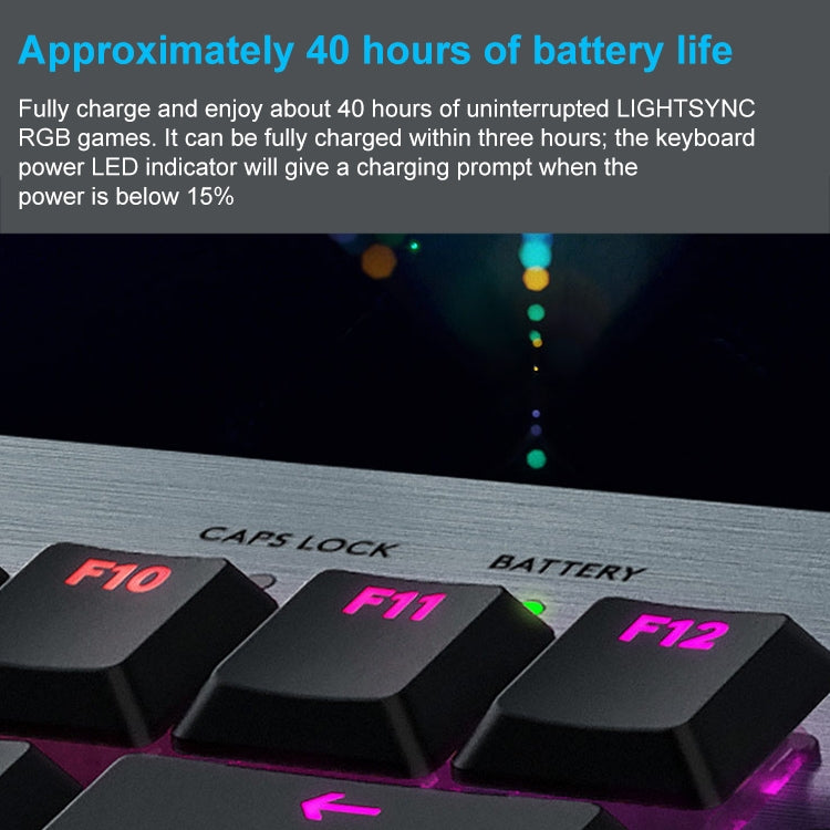 Logitech G913 TKL Wireless RGB Mechanical Gaming Keyboard (GL-Clicky), GL-Clicky