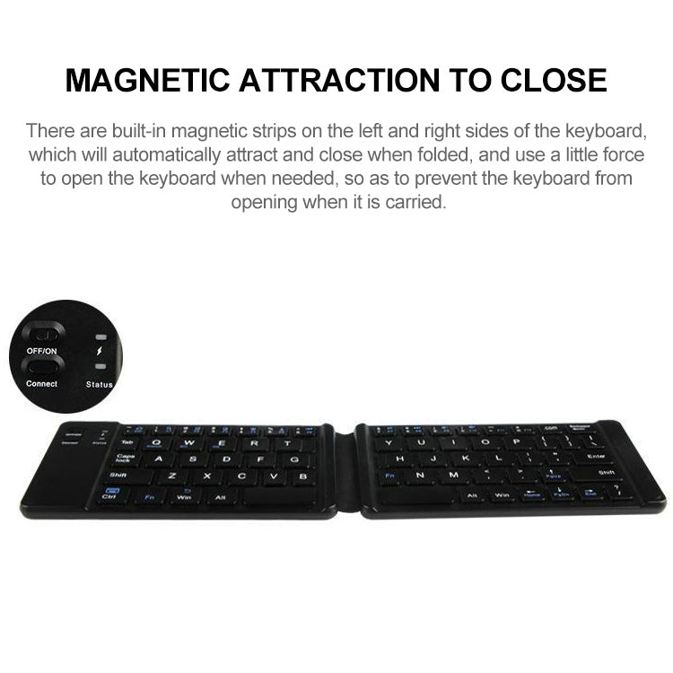 B05 USB Charging Portable Mini Folding Bluetooth Wireless Keyboard, B05(Black), B05(White)