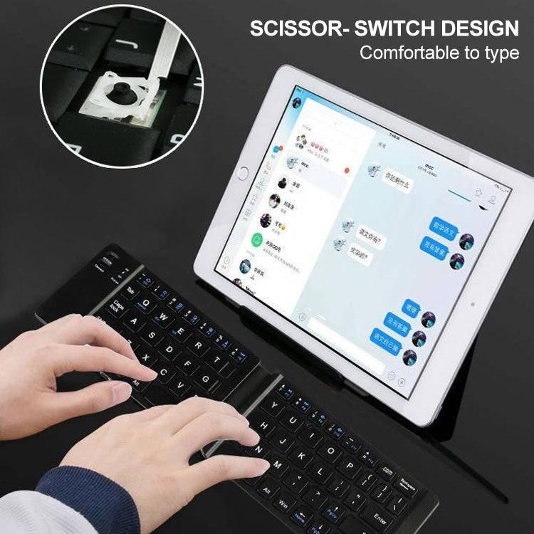 B05 USB Charging Portable Mini Folding Bluetooth Wireless Keyboard, B05(Black), B05(White)