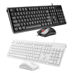 ZGB S500 Square Keycap Wired Keyboard + Mouse Set, S500 Square Keycap (Black), S500 Square Keycap (White)