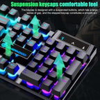 D500 RGB Brilliant Backlight Word ThroughKeyboard and Mouse Set