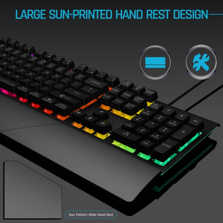 GK60 Metal Panel Dazzling Competitive Keyboard with Hand Holder