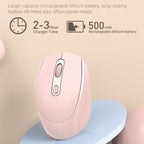 HXSJ M107 4-buttons 1600 DPI 2.4GHz Wireless Mouse, Battery Version, Dual Mode Rechargeable
