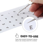2pcs Round Transparent Keyboard Stickers Russian Key Protector
