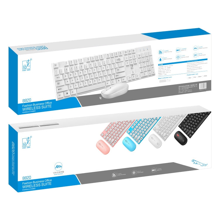 ZGB 8820 Candy Color Wireless Keyboard + Mouse Set, 8820 (White), 8820 (Black), 8820 (Pink), 8820 (Blue)