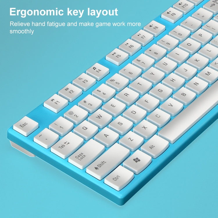 ZGB 8820 Candy Color Wireless Keyboard + Mouse Set, 8820 (White), 8820 (Black), 8820 (Pink), 8820 (Blue)