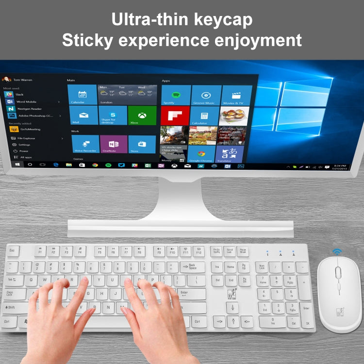 ZGB 8820 Candy Color Wireless Keyboard + Mouse Set, 8820 (White), 8820 (Black), 8820 (Pink), 8820 (Blue)