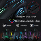 Aula Series Ghost Shark II Colourful Light 7D Optical Competitive USB Wired Game Mouse, Maximum Resolution of 4000 DPI, Ghost Shark II(W), Ghost Shark II(B)