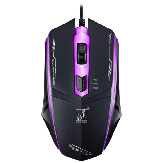 Chasing Leopard 199 USB 1600DPI Three-speed Adjustable LED Backlight Wired Optical Gaming Mouse, Length: 1.3m, 199 Black, 199
