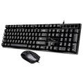 Chasing Leopard Q17 104 Keys USB Wired Suspension Gaming Office Keyboard + Wired Symmetrical Mouse Set, Keyboard Cable Length: 1.4m, Mouse Cable Length: 1.3m, Q17 Black, Q17 White