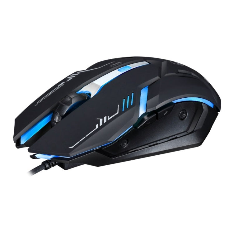 Chasing Leopard V17 USB 2400DPI Four-speed Adjustable Line Pattern Wired Optical Gaming Mouse with LED Breathing Light, Length: 1.45m, V17, V17 Jet Black, V17 White