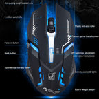 Chasing Leopard V17 USB 2400DPI Four-speed Adjustable Line Pattern Wired Optical Gaming Mouse with LED Breathing Light, Length: 1.45m, V17, V17 Jet Black, V17 White
