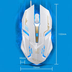 Chasing Leopard V17 USB 2400DPI Four-speed Adjustable Line Pattern Wired Optical Gaming Mouse with LED Breathing Light, Length: 1.45m, V17, V17 Jet Black, V17 White