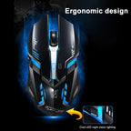 Chasing Leopard V17 USB 2400DPI Four-speed Adjustable Line Pattern Wired Optical Gaming Mouse with LED Breathing Light, Length: 1.45m, V17, V17 Jet Black, V17 White