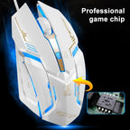 Chasing Leopard V17 USB 2400DPI Four-speed Adjustable Line Pattern Wired Optical Gaming Mouse with LED Breathing Light, Length: 1.45m, V17, V17 Jet Black, V17 White