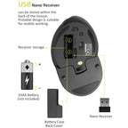 DELUX M618 Plus 2.4G 1600DPI Wireless Portable Vertical Ergonomic Mouse, 1600DPI Wireless